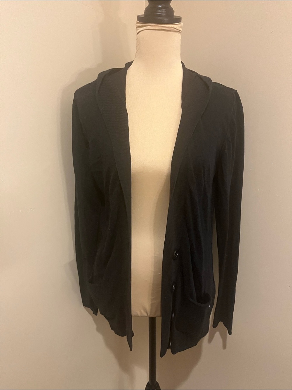 American Eagle Outfitters Black Hooded Cardigan, size XL
